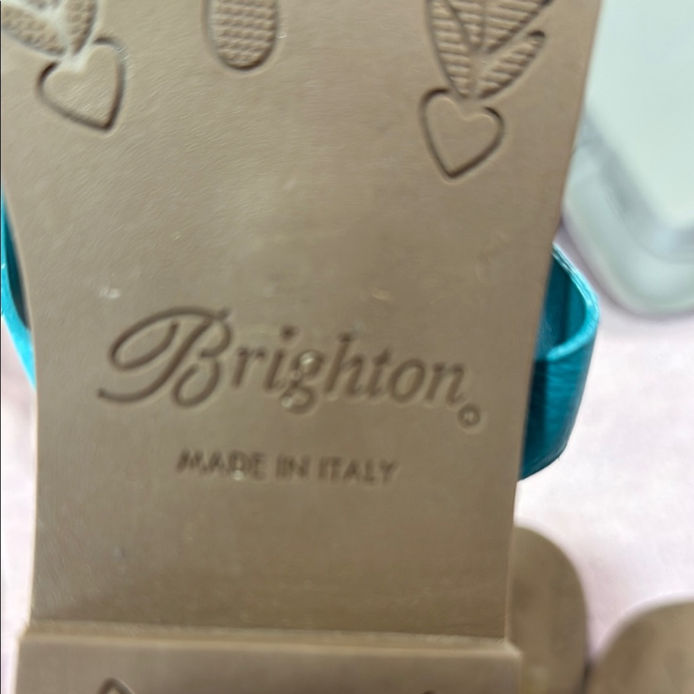 Brighton Blue Sandals with Intricate Metallic Ornaments - Picture 3 of 5